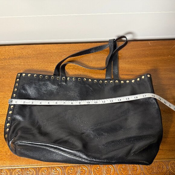Laggo | Remy Studded Leather Black Tote Bag - Picture 11 of 13